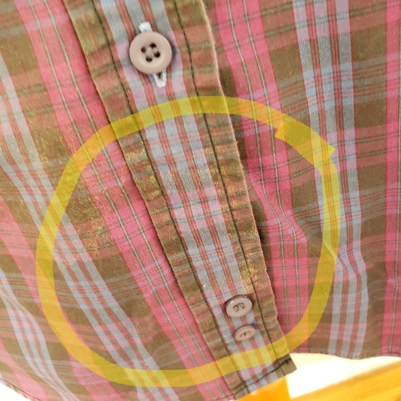 Vintage Plaid Shirt by Diane Von Furstenberg DVF 70s Button Down Size Sm… - Picture 8 of 8